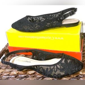 New black lace flats black floral lace shoes black shoes flowers slingback